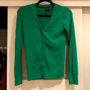 Tommy Hilfiger Sz S button down Green Cardigan